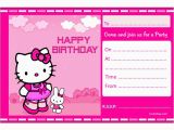 Hello Kitty Photo Birthday Invitations Hello Kitty Birthday Invitation Card Template Free Cool