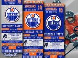 Hockey Ticket Birthday Invitations Edmonton Oilers Birthday Invitation Hockey Ticket by Digisport