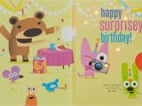 Hoops and Yoyo Birthday Cards with sound Hoops Yoyo Surprise Party Birthday sound Card with Light