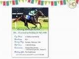Horse Racing Birthday Invitations Horse Racing Birthday Invitation Racing Birthday by