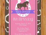 Horseback Riding Birthday Party Invitations Horse Birthday Invitation Horse Riding Invite Lucky Horseshoe