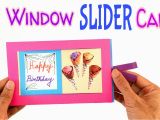 How to Create Birthday Card with Photo Window Slider Card Birthday theme Diy Tutorial by