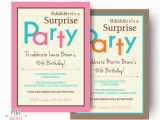 How to Invite for Birthday Party Surprise Birthday Invitation Printable Surprise Birthday