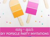 How to Make Cute Invitations for Birthdays Diy Popsicle Party Invitations so Festive