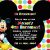 How to Make Mickey Mouse Birthday Invitations Free Mickey Mouse First Birthday Invitations Template