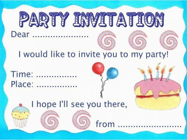 How to Write Invitation Card for Birthday Party Birthday Party ...