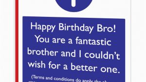 Humorous Birthday Cards for Brother Brainbox Candy Brother Bro Birthday Greeting Cards Funny