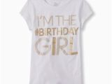 I Am the Birthday Girl T Shirt S Short Sleeve 39 I 39 M the Birthday Girl 39 Glitter Graphic