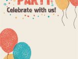 Invitation Card for Birthday Party Online Free Printable Celebrate with Us Invitation Great Site