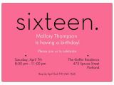 Invitation for 16th Birthday Party Sixteen Pink 16th Birthday Invitations Paperstyle