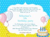 Invitation to A Birthday Party Message 7th Birthday Invitation orderecigsjuice Info