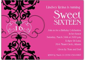 Invitations for A Sweet 16 Birthday Party Sweet 16 Invitation Quotes Quotesgram