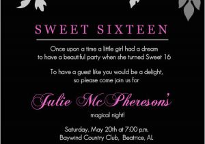 Invitations for A Sweet 16 Birthday Party Sweet 16th Birthday Invitations Templates Free Printable