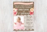 Invitations for Baptism and 1st Birthday together Christening and 1st Birthday Invitations Bautizo 1er Cumple