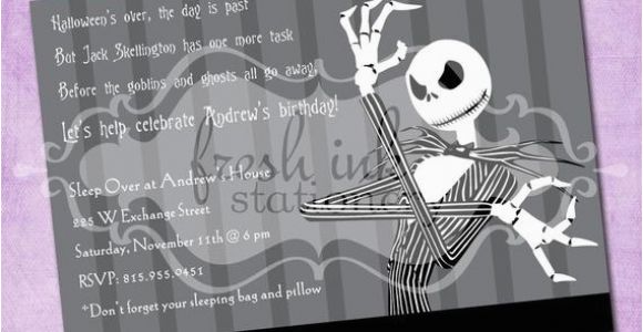 Jack Skellington Birthday Invitations Items Similar to Jack Skellington Birthday Invitation On Etsy