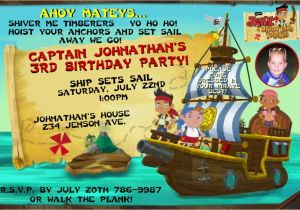 Jake and the Neverland Pirate Birthday Invitations Free Jake and the Neverland Pirates Birthday Invitations