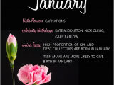 January Birthday Flowers January Birthday Flower Flowers Ideas for Review