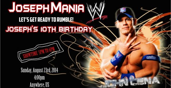 John Cena Birthday Invitations Wwe John Cena Birthday Invitations Partyexpressinvitations