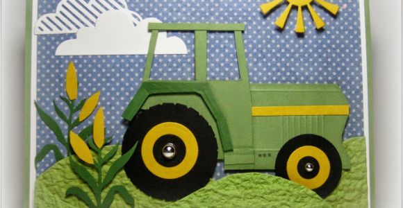 John Deere Birthday Card John Deere Birthday Card Tractor Cloud and Farming