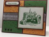 John Deere Birthday Cards John Deere Tractor Hand Stamped Greeting Card Big Green