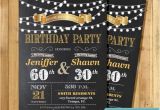 Joint Birthday Party Invitations for Adults Adult Joint Birthday Invitation String Light