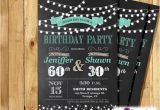 Joint Birthday Party Invitations for Adults Adult Joint Birthday Invitation String Light