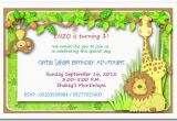 Jungle themed Birthday Party Invitations Jungle themed 1st Birthday Invitations Safari themed