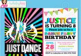 Just Dance Birthday Party Invitations Just Dance Birthday Invitations Printed Lullabyloo