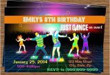 Just Dance Birthday Party Invitations Just Dance Party Invitation top Party themes Pinterest