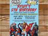 Justice League Birthday Invitations Printable Avengers Birthday Invitation Justice League by Ohsewlittle