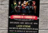 Justice League Birthday Invitations Printable Justice League Birthday Party Invitation by Dottydigitalparty
