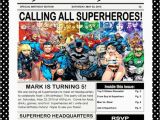 Justice League Birthday Invitations Printable Justice League Superhero Invitations Printable