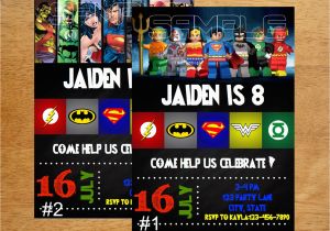 Justice League Birthday Party Invitations Justice League Birthday Invitation Digital File by