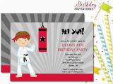 Karate Kid Birthday Invitations Karate Invitation Kids Birthday Printable Digital File