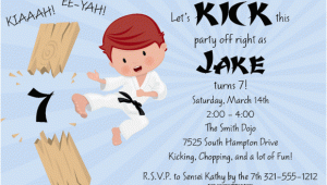Karate Kid Birthday Invitations Karate Kid Invitations by Paper so Pretty Invitation Box