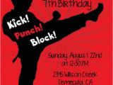Karate Kid Birthday Invitations Karate Printable Birthday Party Invitation by Candlesandfavors