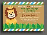 King Of the Jungle Birthday Invitations King Of the Jungle Lion Invitation Printable or Printed