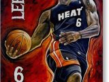 Lebron James Birthday Card Lebron James Oil Painting original Painting by Dan Troyer