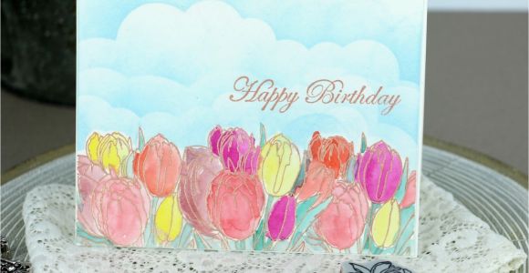 Left Field Birthday Cards Birthday Tulip Field Birthday Card for so Suzy Stamps