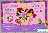 Lego Friends Birthday Invitation Lego Friends Birthday Invitation Printable File