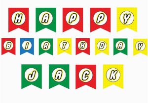 Lego Happy Birthday Banner Template Lego Banner Colorful Magical Printable