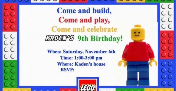 Lego themed Birthday Invitations Homemaking Fun A Lego themed Birthday Party