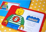 Lego themed Birthday Invitations Kara 39 S Party Ideas Lego themed 5th Birthday Party