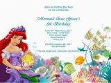 Little Mermaid Printable Birthday Card the Little Mermaid Birthday Invitations Free Printable