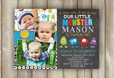 Little Monster 1st Birthday Invitations Little Monster First Birthday Invitation Boys 1st Bday