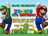 Luigi Birthday Invitations Free Printable Super Mario Brothers Birthday Invitations