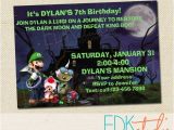 Luigi Birthday Invitations Luigi 39 S Mansion Invitation Super Mario Birthday Luigi