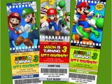 Luigi Birthday Invitations Super Mario Bros Party Invitations Cimvitation
