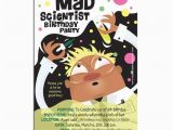 Mad Scientist Birthday Invitations Mad Scientist Birthday Invitation