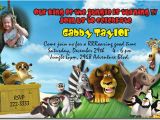 Madagascar Birthday Invitations Madagascar Birthday Invitations Candy Wrappers Thank You